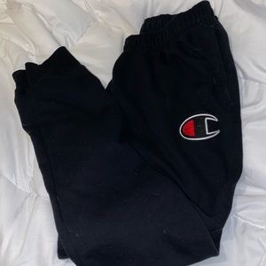 Champion Joggers Sweatpants Track Large Black